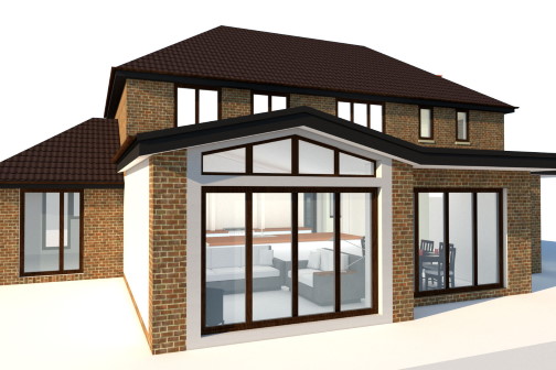 3D architectural design for newbuild house in Leeds