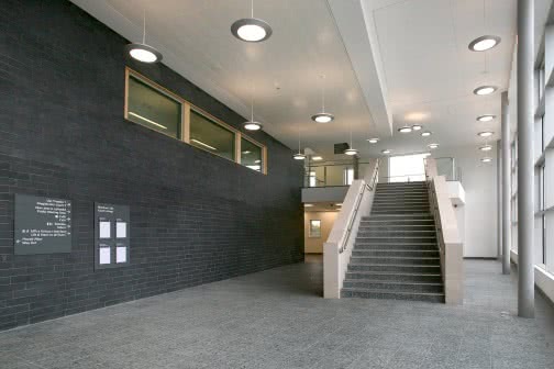 staircase inside school building corridor