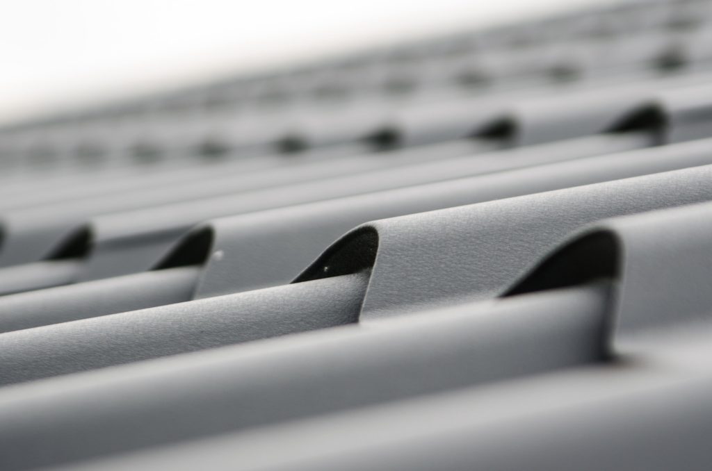 Close up of roof on an extension