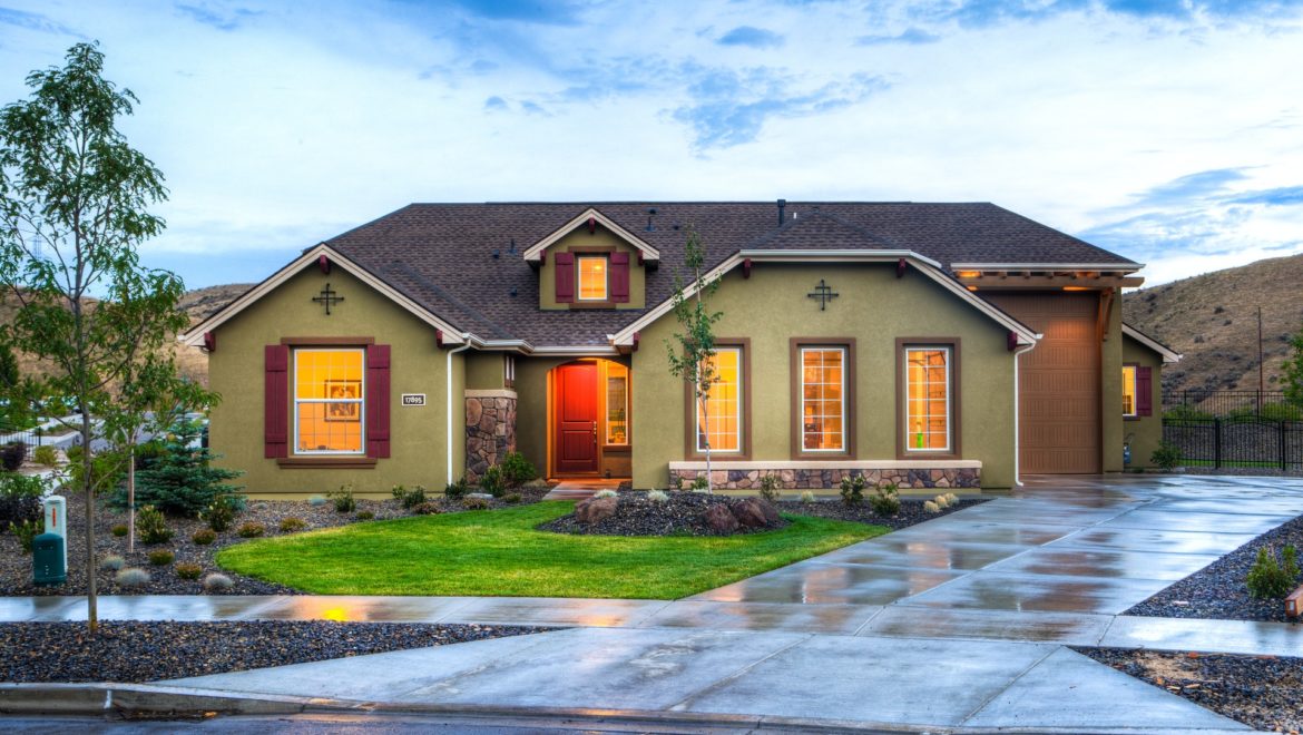 House with dropped kerb and paved driveway