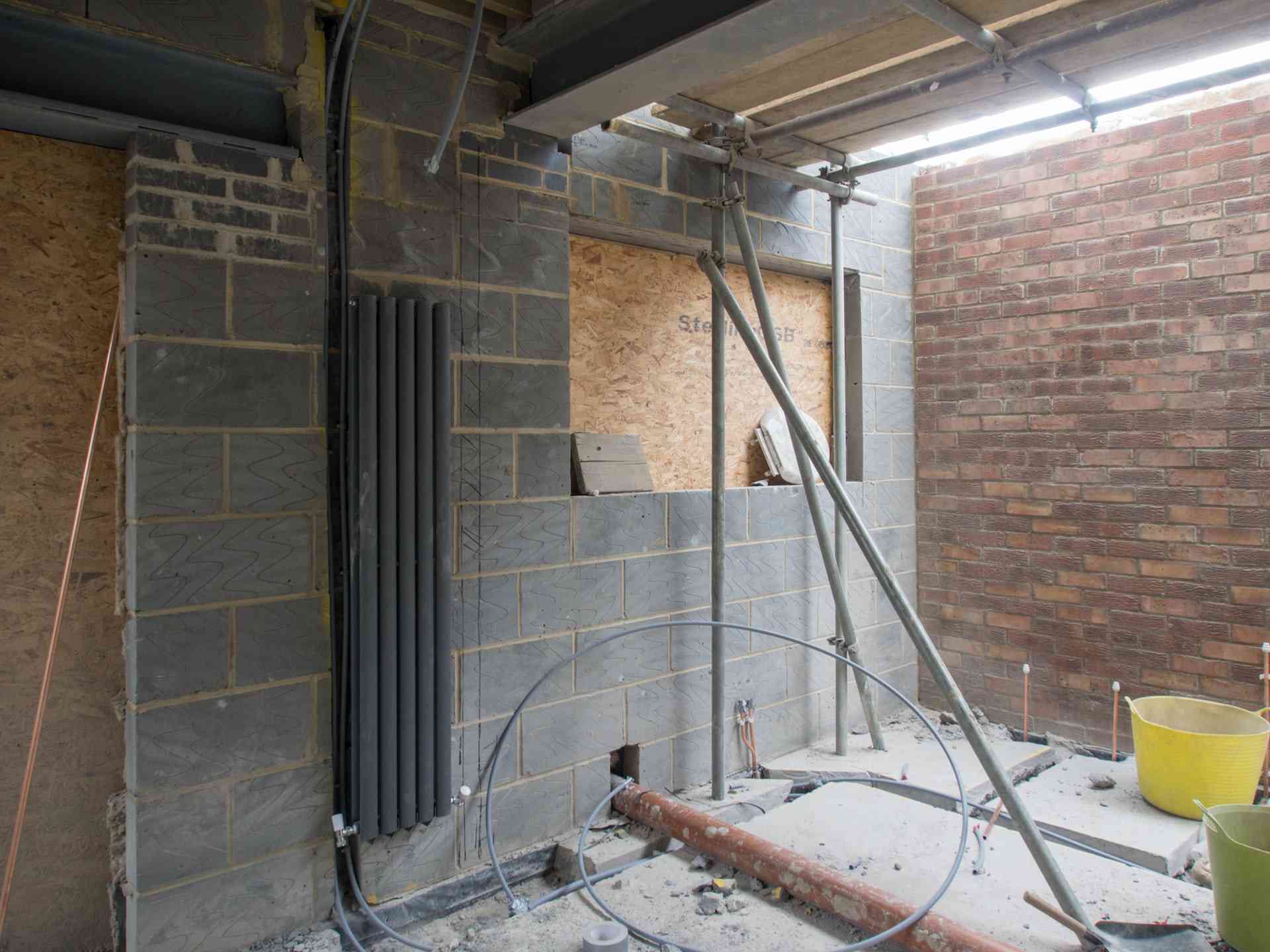Extension being built using permitted development rights